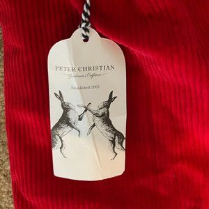 Peter Christian Red Pleated County Corduroy Pants - 44x29